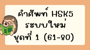 คำศัพท์HSK5 (ชุดที่ 1) ข้อที่ 61-80