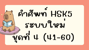 คำศัพท์HSK5 (ชุดที่ 4) ข้อที่ 41-60