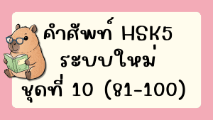 คำศัพท์HSK5 (ชุดที่ 10) ข้อที่ 81-100